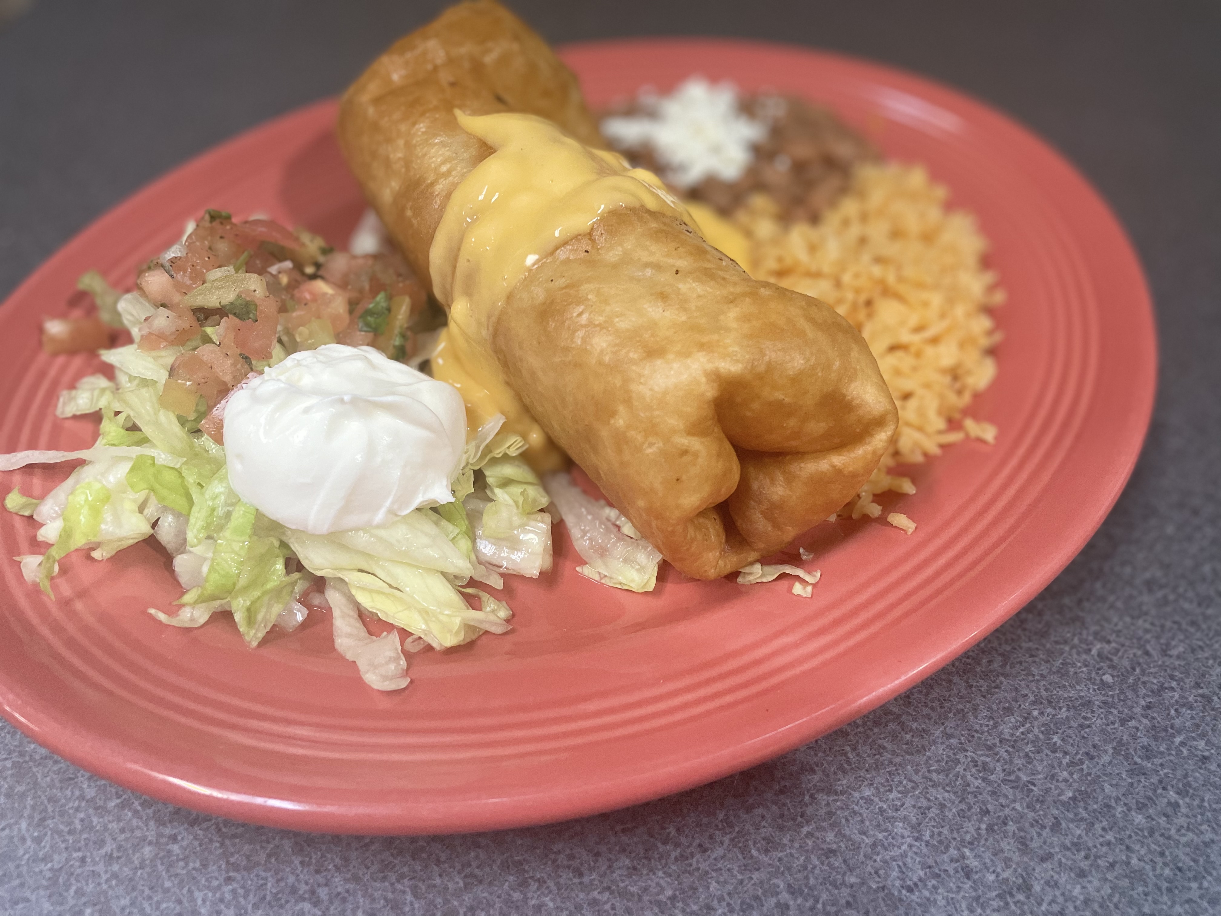 Shrimp Chimichanga Dinner